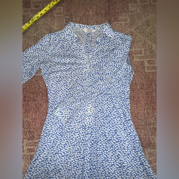 Tanner vintage elephant print lightweight button down long sleeve midi dress  8 - Picture 13 of 14